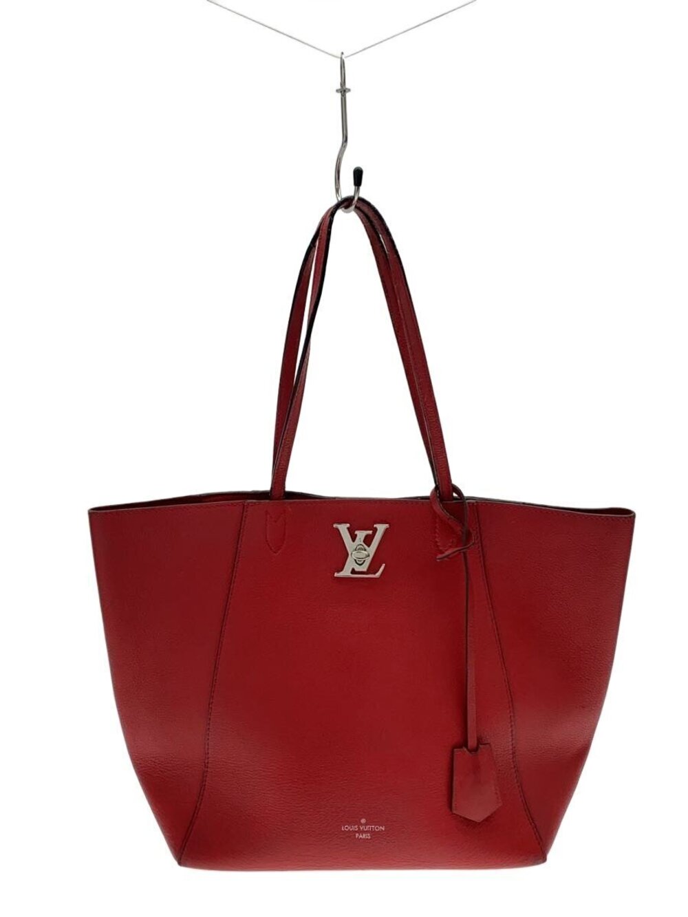 LOUIS VUITTON Lockme Cabas Cowhide Leather RED
